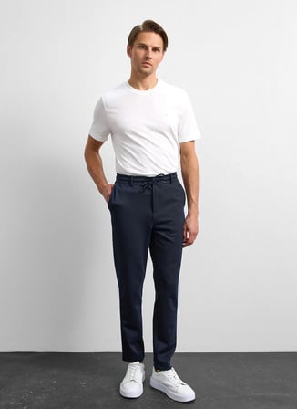 Back and Bond Normal Bel Normal Paça Regular Fit Lacivert Erkek Pantolon B34S34016