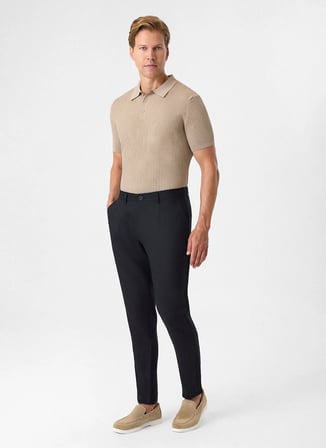 Back and Bond Siyah Erkek Slim Fit Pantolon B35S31034