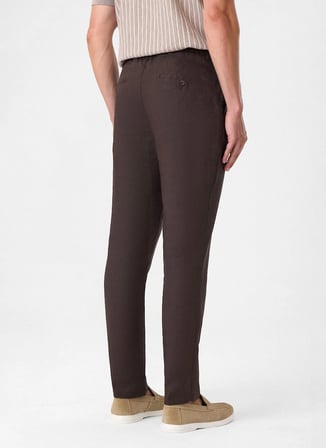 Back and Bond Kahverengi Erkek Slim Fit Pantolon B35S31034