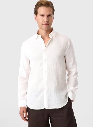 Siyah Erkek %100 Keten Regular Fit Gömlek B35S20007
