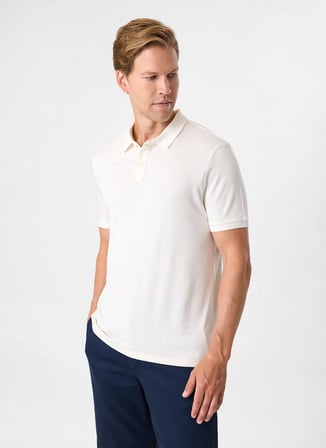 Back and Bond Beyaz Erkek Regular Fit Polo T-Shirt B35S10026