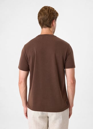 Back and Bond Kahverengi Erkek Bisiklet Yaka Regular Fit T-Shirt B35S10029
