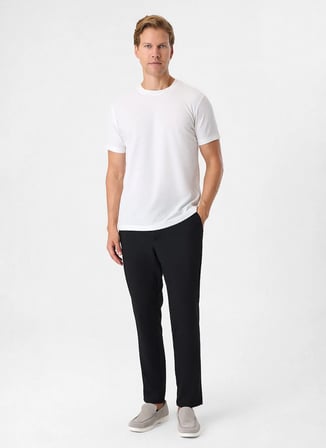 Back and Bond Beyaz Erkek Bisiklet Yaka Regular Fit T-Shirt B35S10011