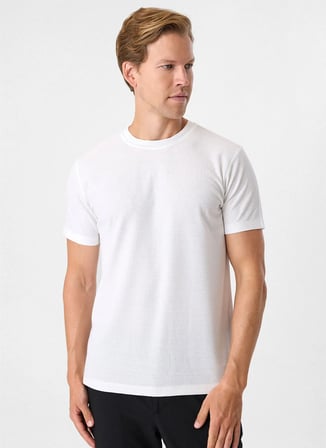 Back and Bond Beyaz Erkek Bisiklet Yaka Regular Fit T-Shirt B35S10011