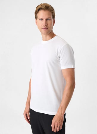 Back and Bond Beyaz Erkek Bisiklet Yaka Regular Fit T-Shirt B35S10011