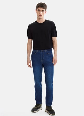 Back and Bond Lacivert Erkek Tapered Fit Denim Pantolon B35S35020