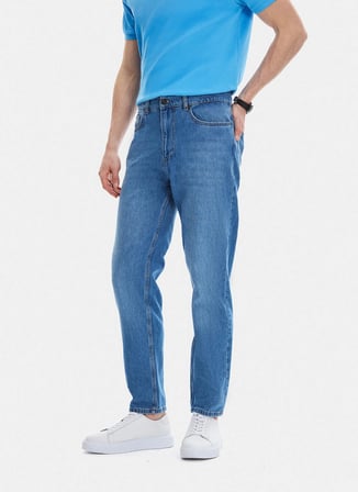 Back and Bond Lacivert Erkek Tapered Fit Denim Pantolon B35S35020