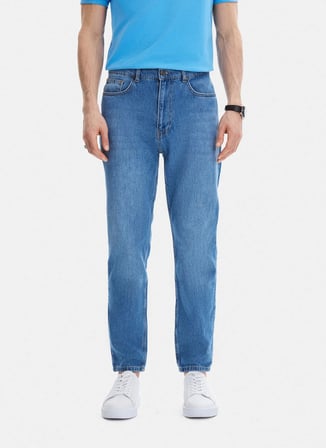 Back and Bond Lacivert Erkek Tapered Fit Denim Pantolon B35S35020