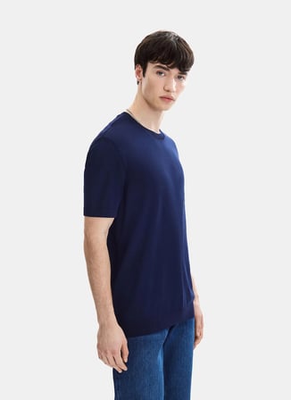 Back and Bond Lacivert Erkek Triko T-Shirt B35S40019