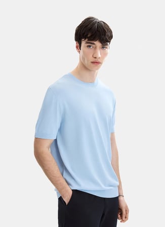 Back and Bond Mavi Erkek Triko Polo T-shirt B35S40019