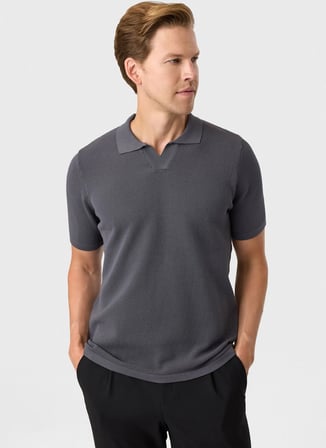 Antrasit Erkek Regular Fit Polo T-Shirt BTR4003400000