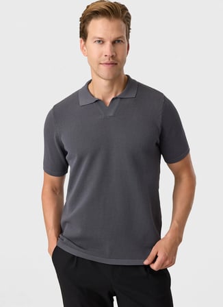 Antrasit Erkek Regular Fit Polo T-Shirt BTR4003400000