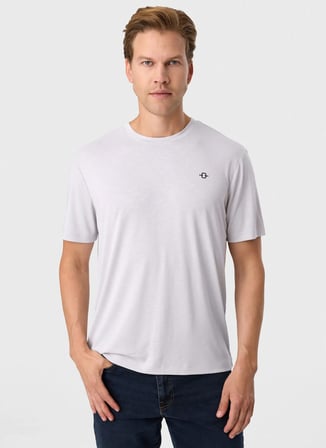 Back and Bond Gri Erkek Bisiklet Yaka Regular Fit  T-Shirt BTS1000100000