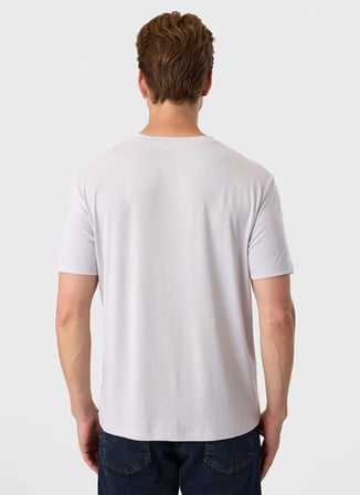 Back and Bond Gri Erkek Bisiklet Yaka Regular Fit  T-Shirt BTS1000100000
