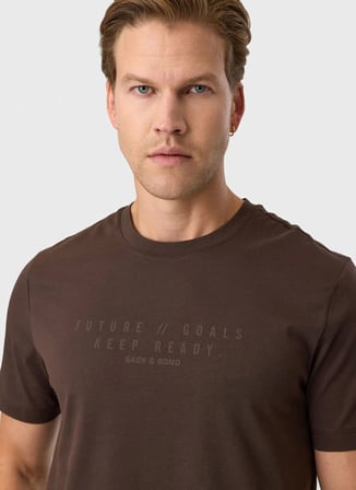 Kahve Erkek %100 Pamuk Regular Fit T-Shirt BTS1006900000