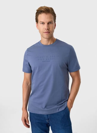 İndigo Erkek %100 Pamuk Regular Fit T-Shirt BTS1006900000