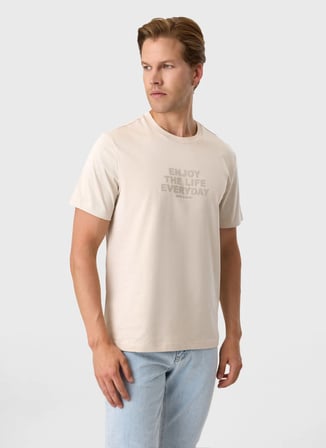 Back and Bond Bej Erkek T-Shirt BTS1007000000