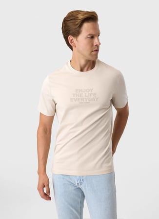 Back and Bond Bej Erkek T-Shirt BTS1007000000