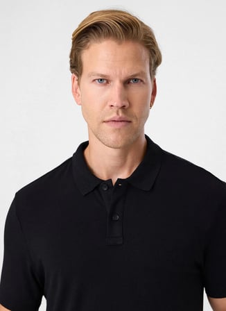 Back and Bond Siyah Erkek Regular Fit Polo T-Shirt B35S10026