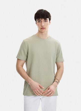 Back and Bond Açık Haki Erkek Regular Fit T-Shirt B35S10062