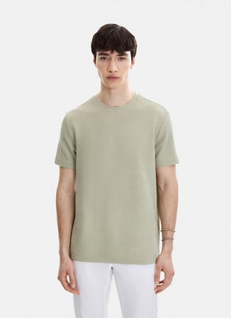 Back and Bond Açık Haki Erkek Regular Fit T-Shirt B35S10062
