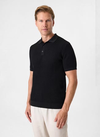 Back and Bond Siyah Erkek Regular Fit Polo T-Shirt BTR4004000000