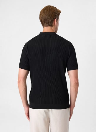 Back and Bond Siyah Erkek Regular Fit Polo T-Shirt BTR4004000000