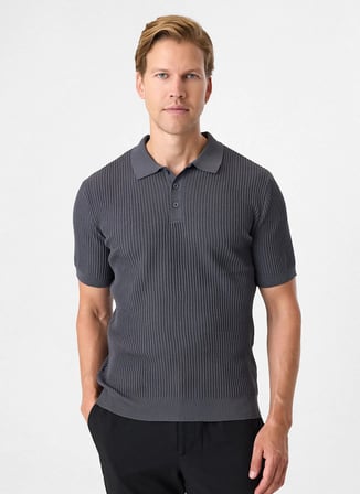 Back and Bond Antrasit Erkek Regular Fit Polo T-Shirt BTR4004000000