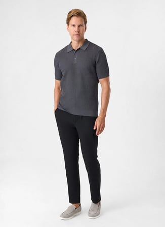 Back and Bond Antrasit Erkek Regular Fit Polo T-Shirt BTR4004000000