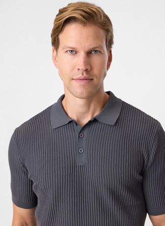 Back and Bond Antrasit Erkek Regular Fit Polo T-Shirt BTR4004000000