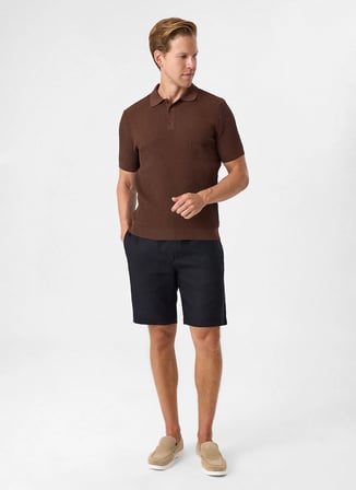 Back and Bond Kahverengi Erkek Regular Fit Polo T-Shirt BTR4004000000