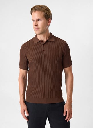 Back and Bond Kahverengi Erkek Regular Fit Polo T-Shirt BTR4004000000