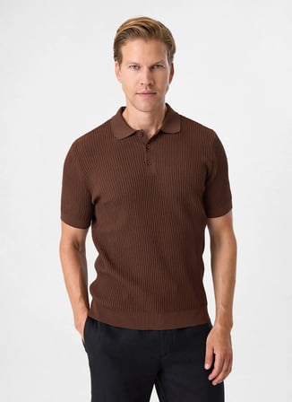 Back and Bond Kahverengi Erkek Regular Fit Polo T-Shirt BTR4004000000