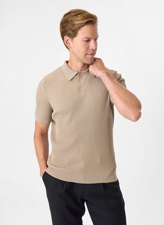 Back and Bond Bej Erkek Regular Fit Polo T-Shirt BTR4004000000
