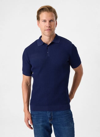 Back and Bond Lacivert Erkek Regular Fit Polo T-Shirt BTR4004000000