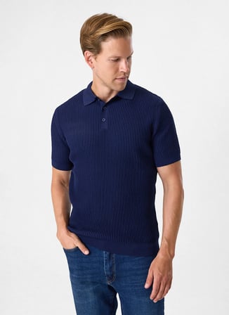 Back and Bond Lacivert Erkek Regular Fit Polo T-Shirt BTR4004000000
