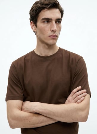 Back and Bond Kahverengi Erkek T-Shirt BTS1007300000