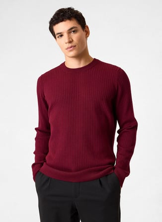 Back and Bond Bordo Erkek Kazak BTR4007700000