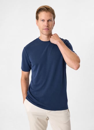 Back and Bond Lacivert Erkek Bisiklet Yaka Regular Fit  T-Shirt B35S10029