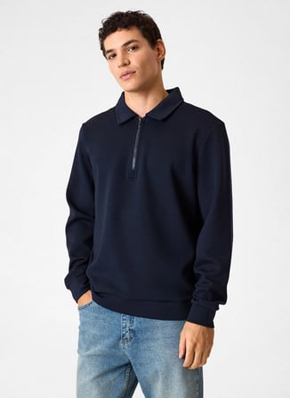 Back and Bond Lacivert Erkek Sweatshirt BSW1205300000