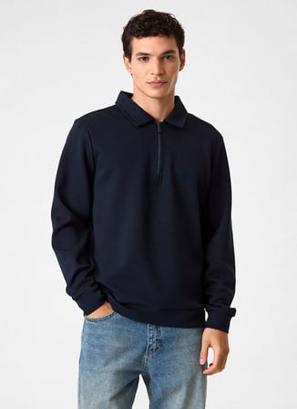 Back and Bond Lacivert Erkek Sweatshirt BSW1205300000