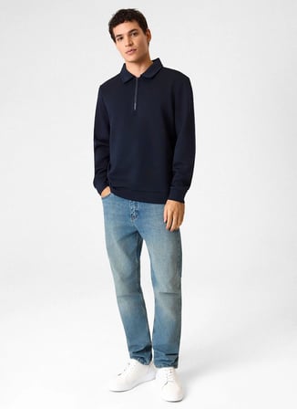 Back and Bond Lacivert Erkek Sweatshirt BSW1205300000