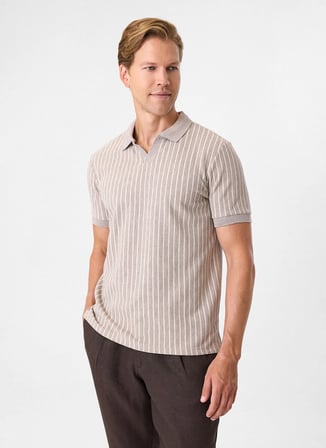 Back and Bond Vizon Erkek Regular Fit Çizgili Polo T-Shirt BTS1008100000