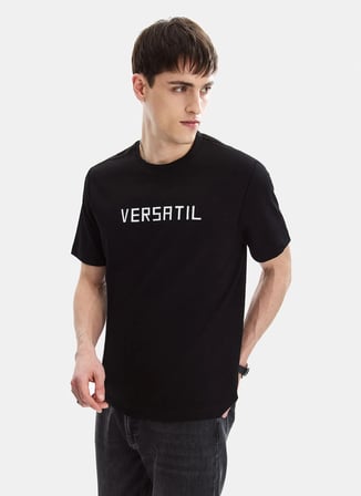 Back and Bond Siyah Erkek Regular Fit T-Shirt BTS1008000000