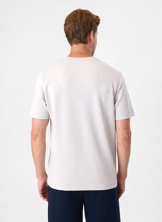 Back and Bond Beyaz Erkek Bisiklet Yaka T-Shirt BTS1008500000