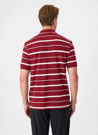 Back and Bond Bordo Erkek Regular Fit Çizgili T-Shirt BTS1007200000