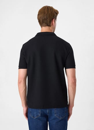 Back and Bond Siyah Erkek Regular Fit Polo T-Shirt BTS1008200000