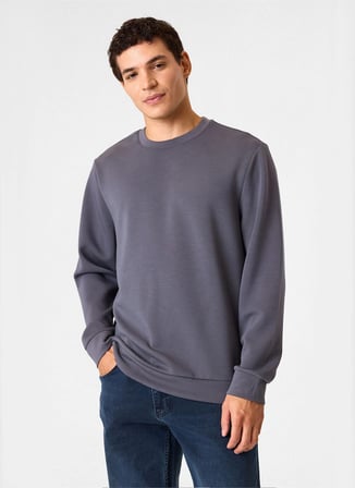 Back and Bond Gri Erkek Sweatshirt BSW1205200000