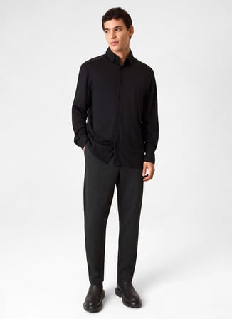 Back and Bond Siyah Erkek Gömlek BGM2202600000