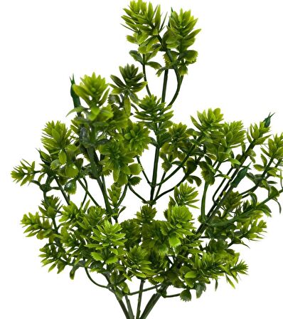 Yapay Çiçek Plastik Demet Yeşil Mini Lotus Demeti Garnitür Aradal Dekoratif Yapay Bitki